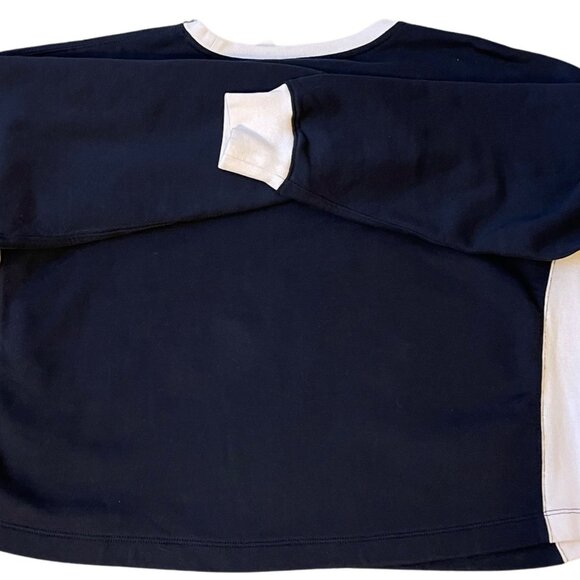 J. Crew Blue University Terry Crop Boxy Sweatshirt NWT - Picture 5 of 5